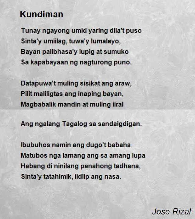 Tagalog Poems