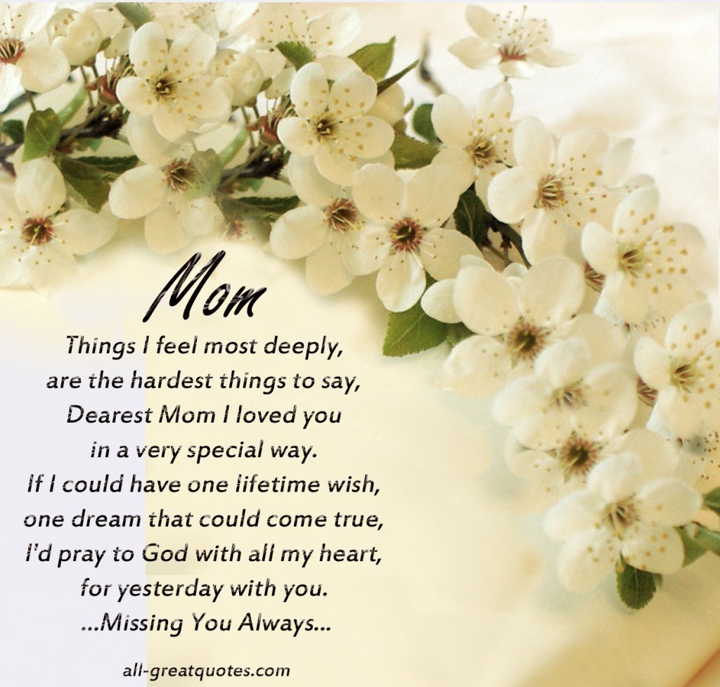 Mother remembrance Poems