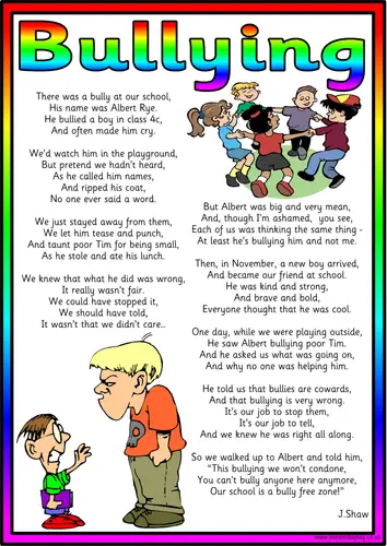 Anti bullying Poems