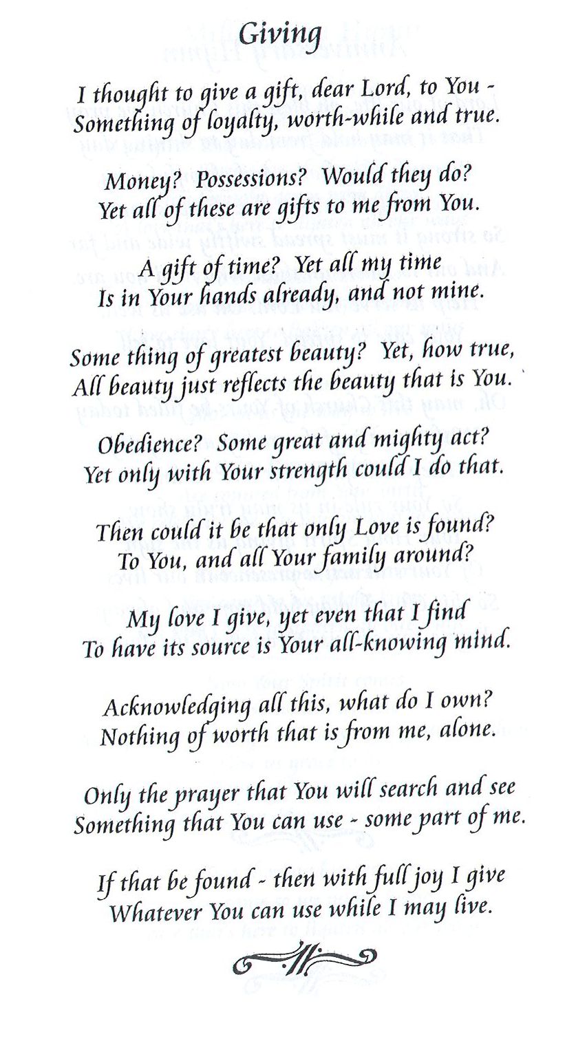 Giving Poems