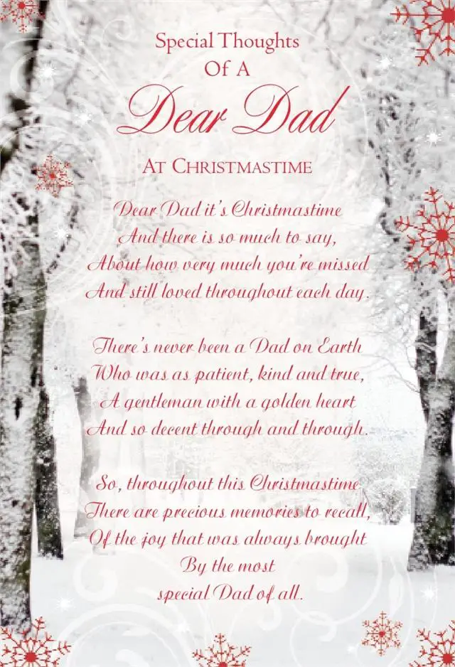 in memory of dad at christmas