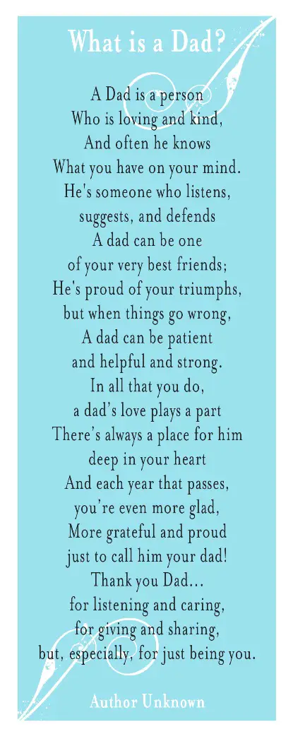 Short Fathers Day Poems