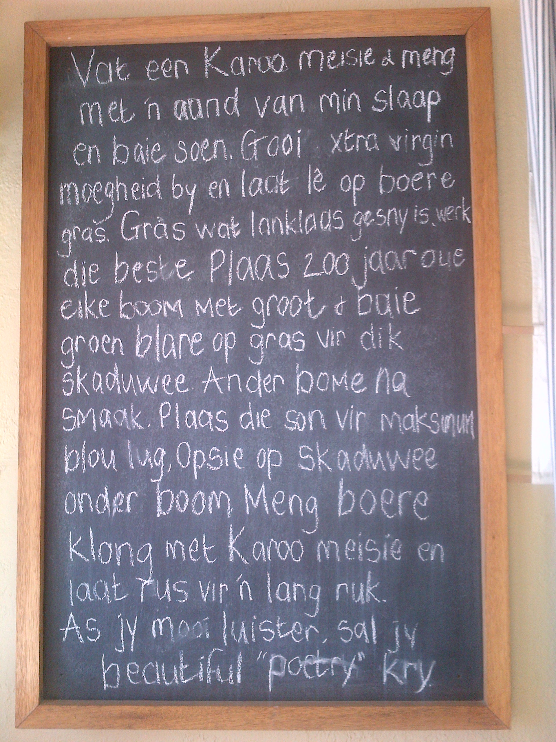 Afrikaans Poems For Kids