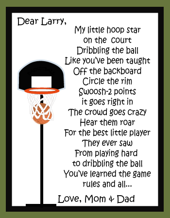 Inspirational basketball Poems