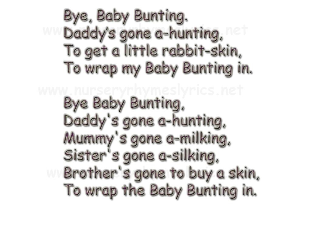 Image result for baby bunting nursery rhyme