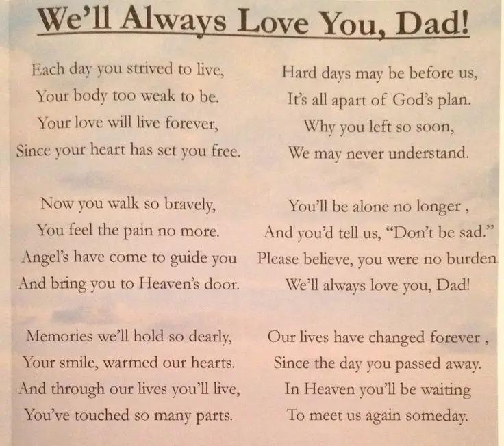 fathers day memorial ideas