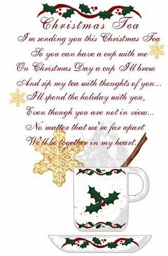 tea party poems christmas tea poem