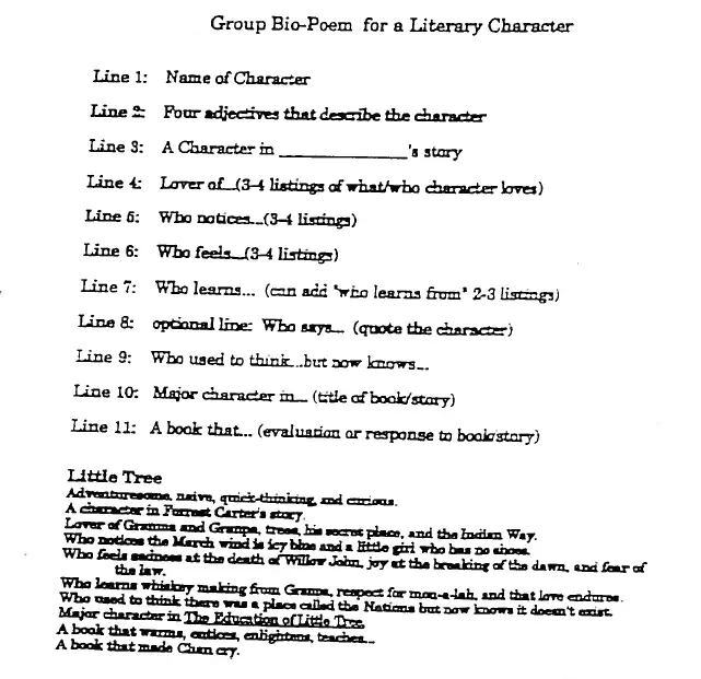 Character poem generator image