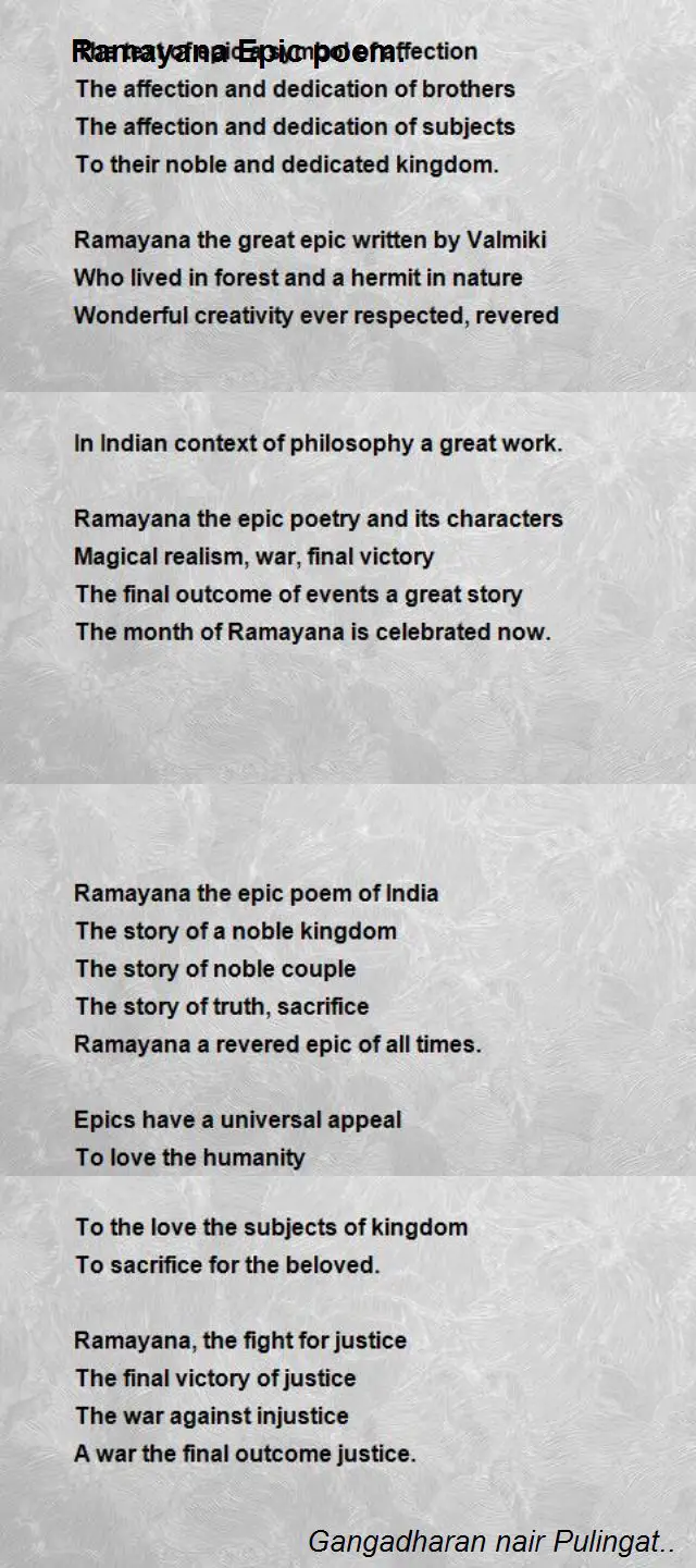 Examples of epic Poems