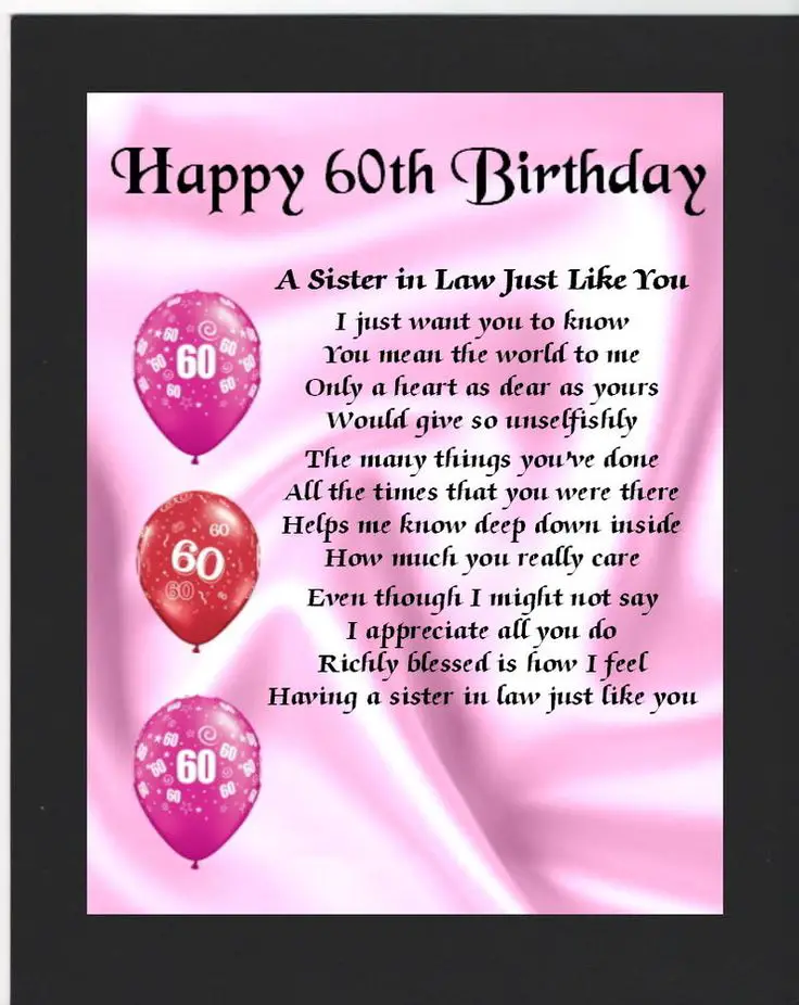 60th birthday Poems