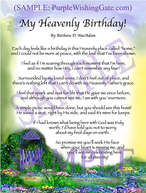 Birthday memorial Poems