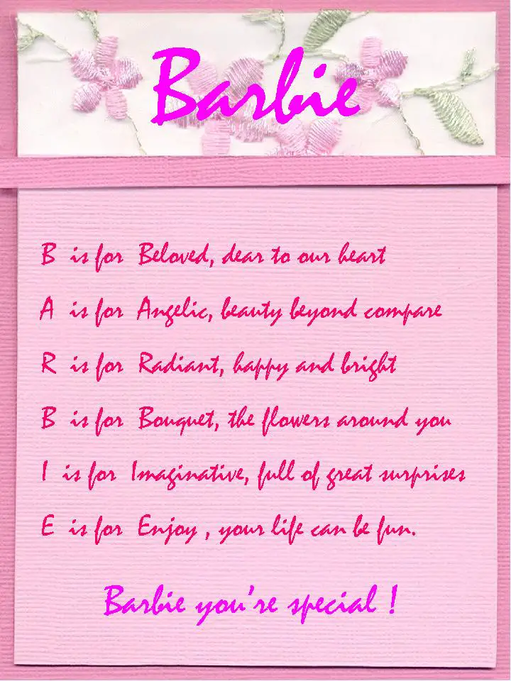 thesis statement for barbie doll poem