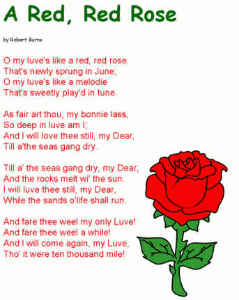 oh my love is like a red red rose analysis