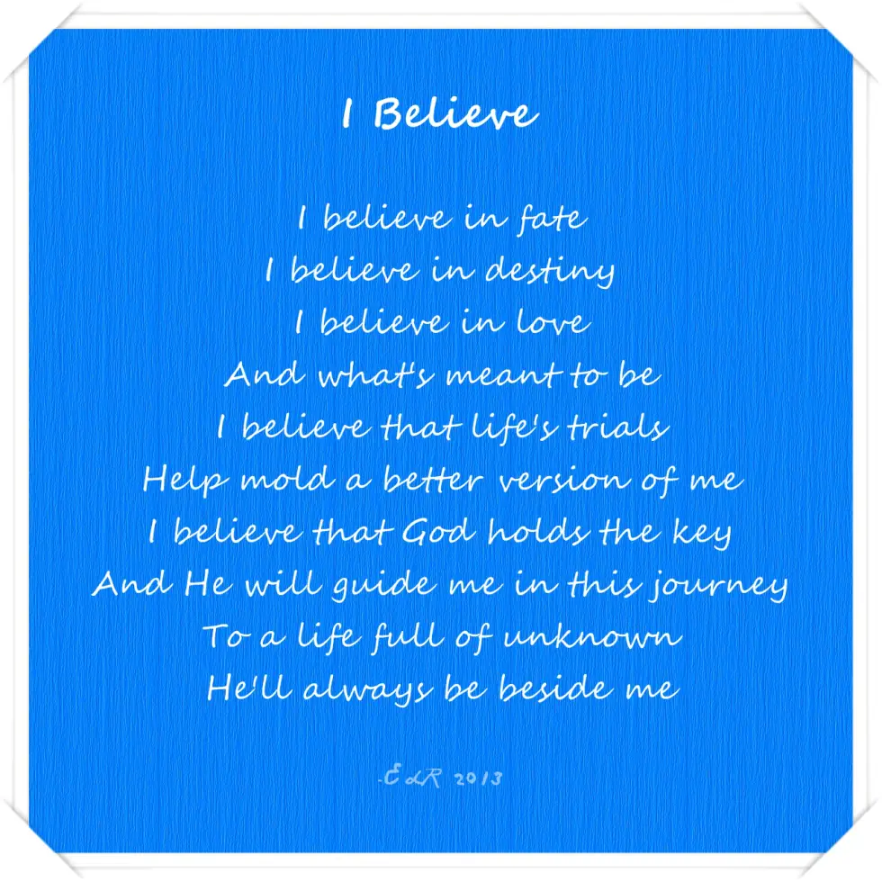 Believe Poems