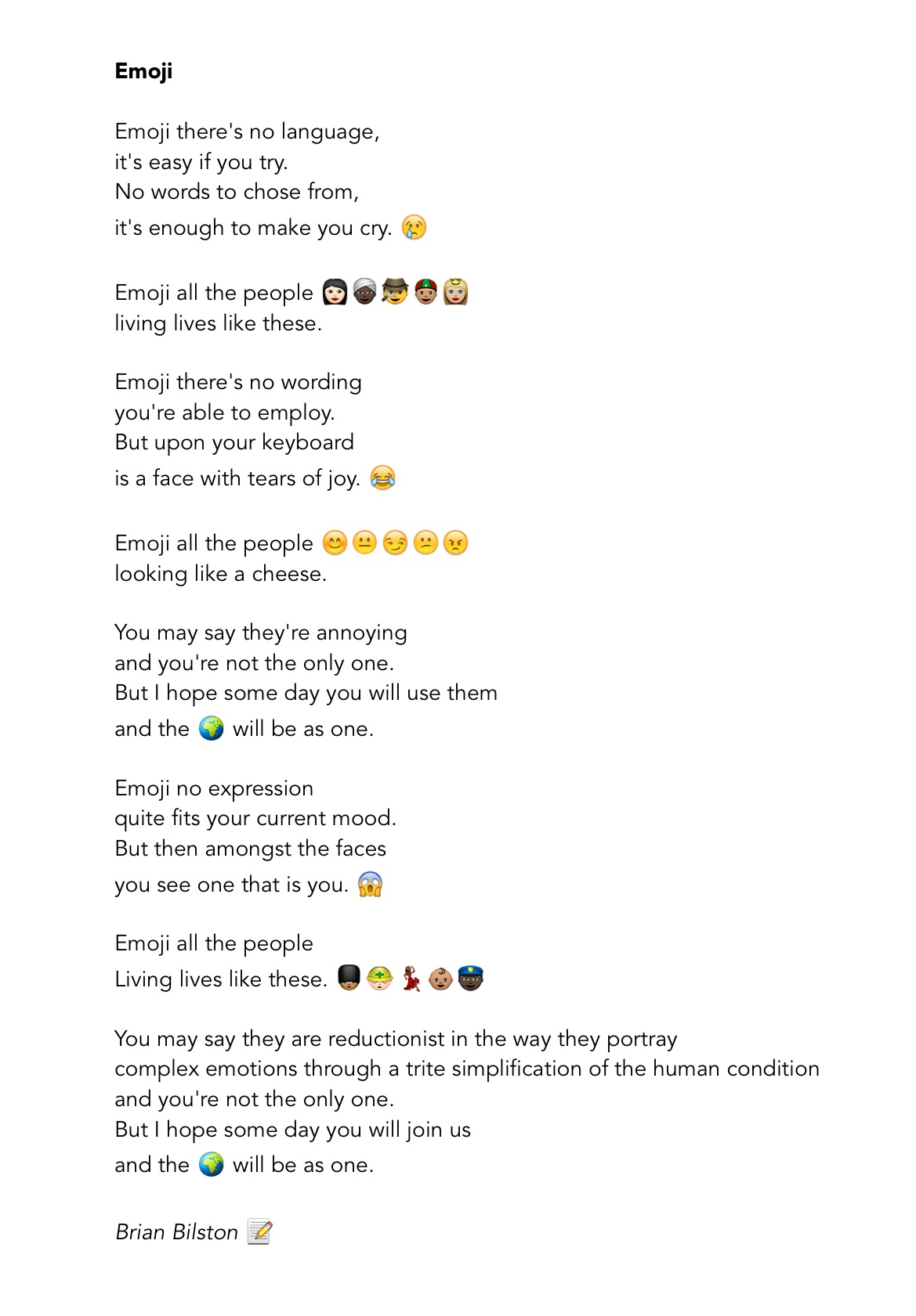 Emoji Poems