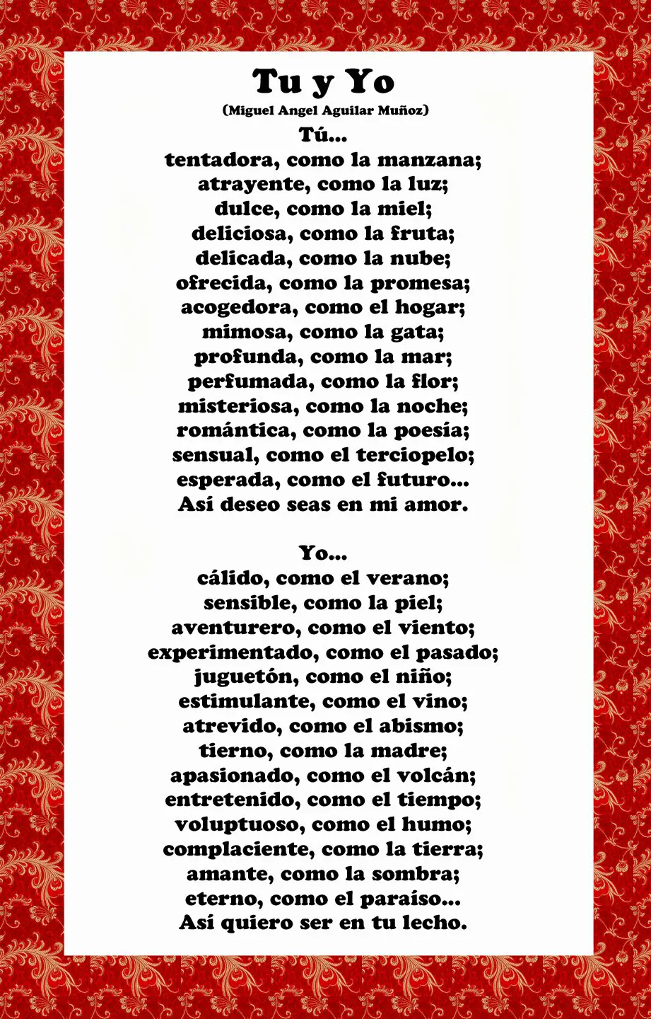 Spanish love Poems