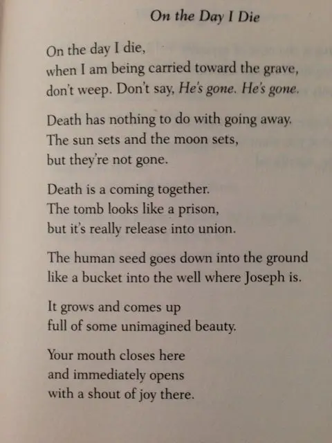 Rumi death Poems