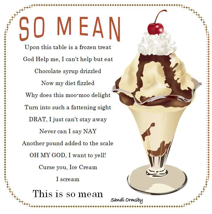 Ice cream Poems