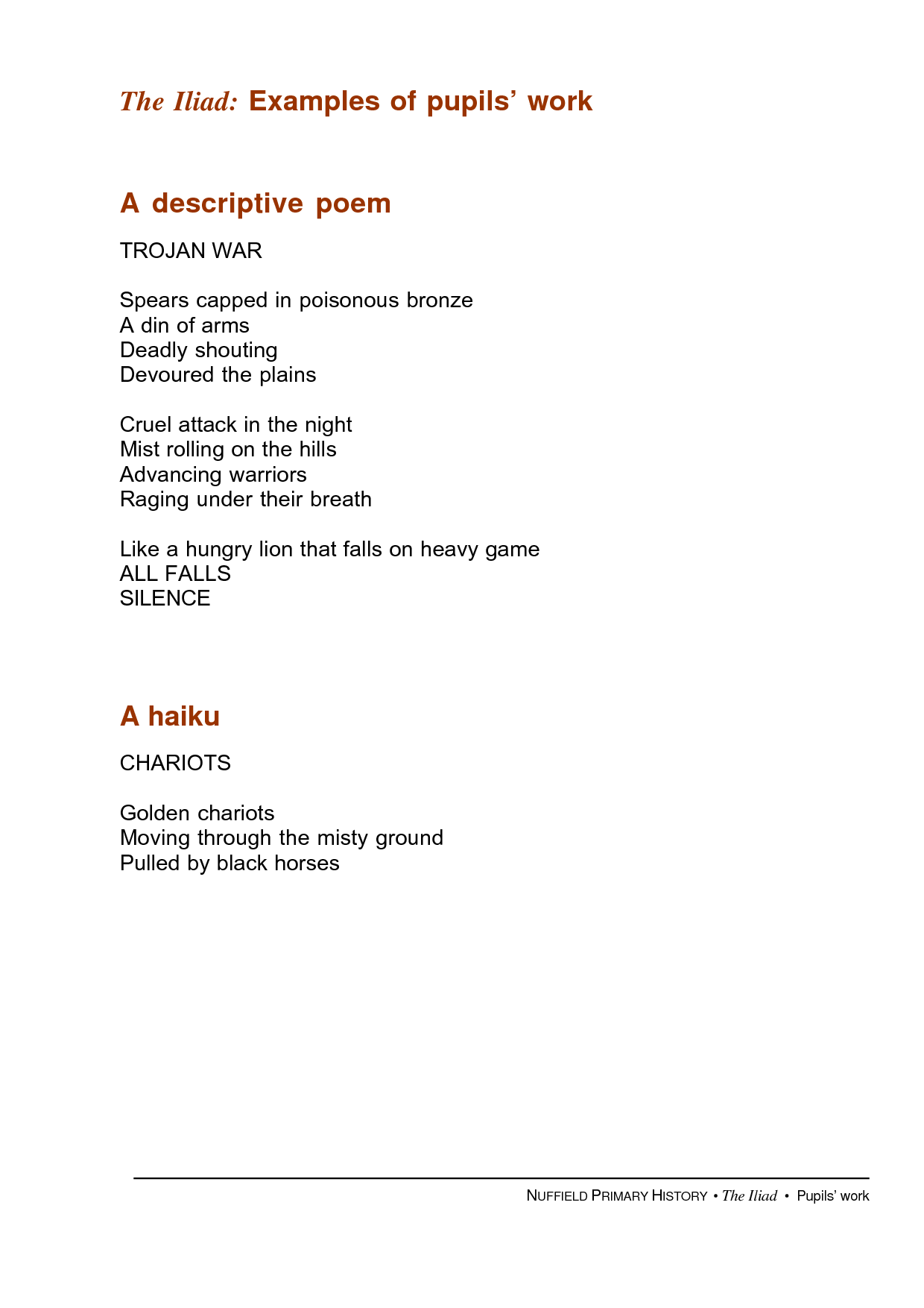 Descriptive Poems