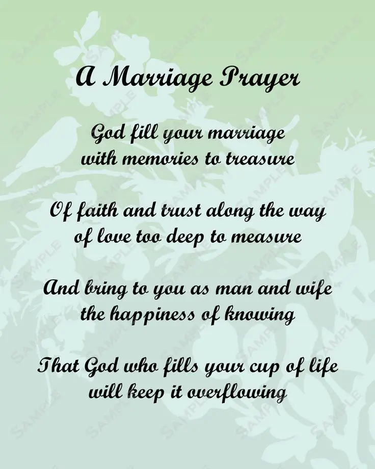Wedding Blessings Poems