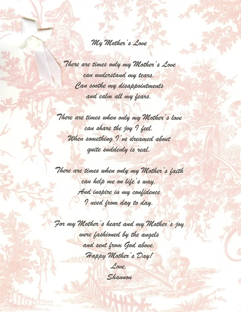 Happy mothers day daughter Poems