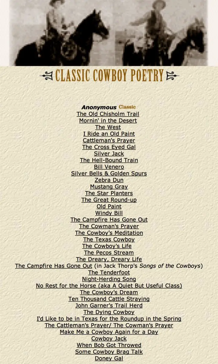 Le Cowboy Et Les Voleurs Poésie Funny cowboy Poems