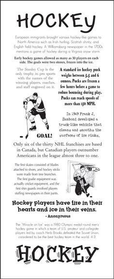 Hockey Poems