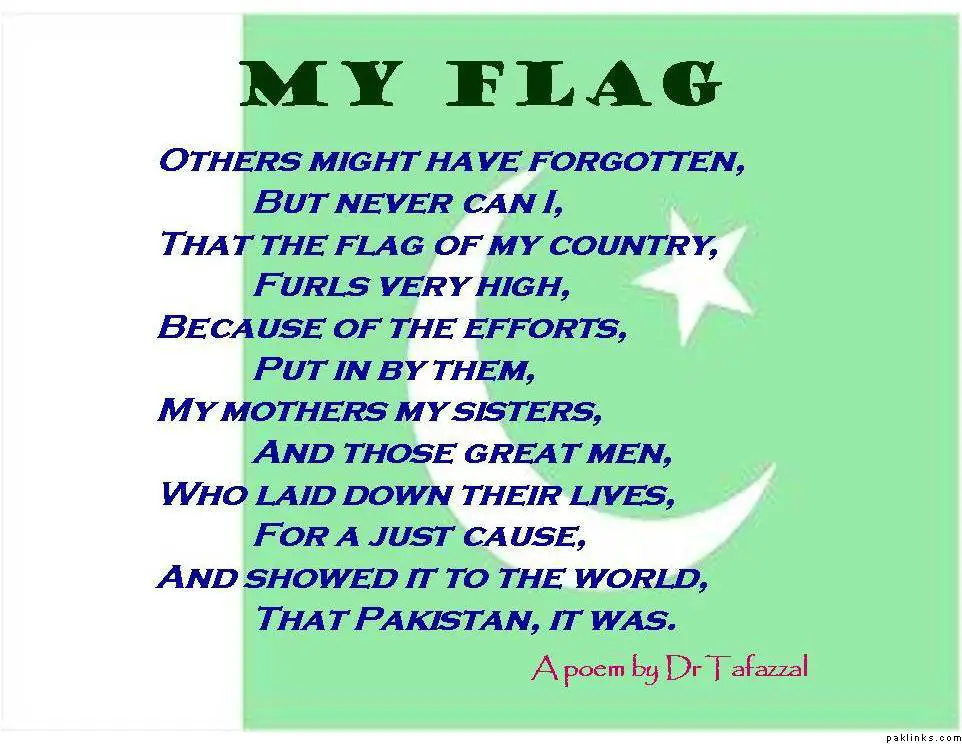 Few lines about pakistan flag in urdu image