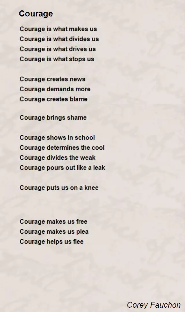 Courage Poems