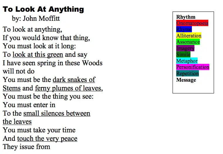 Figurative language in Poems