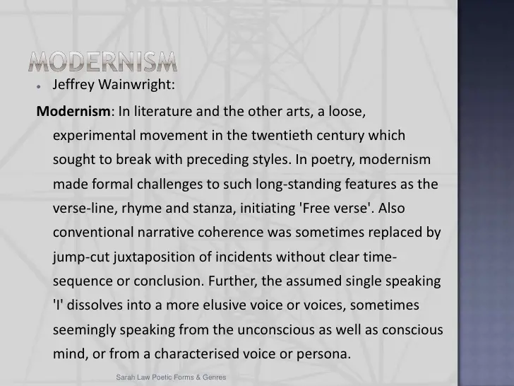 How to write modernist poetry picture