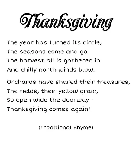Thanksgiving Love Poems