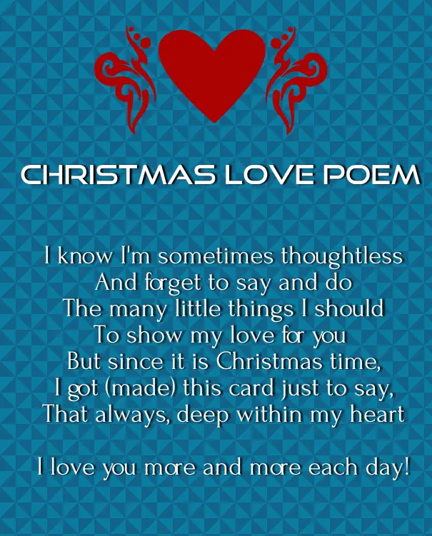 Christmas love Poems