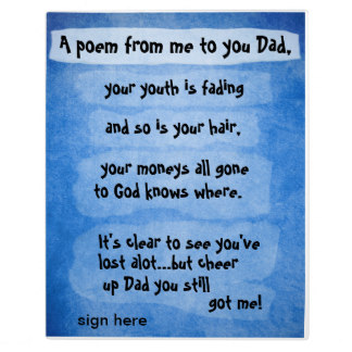Funny fathers day Poems