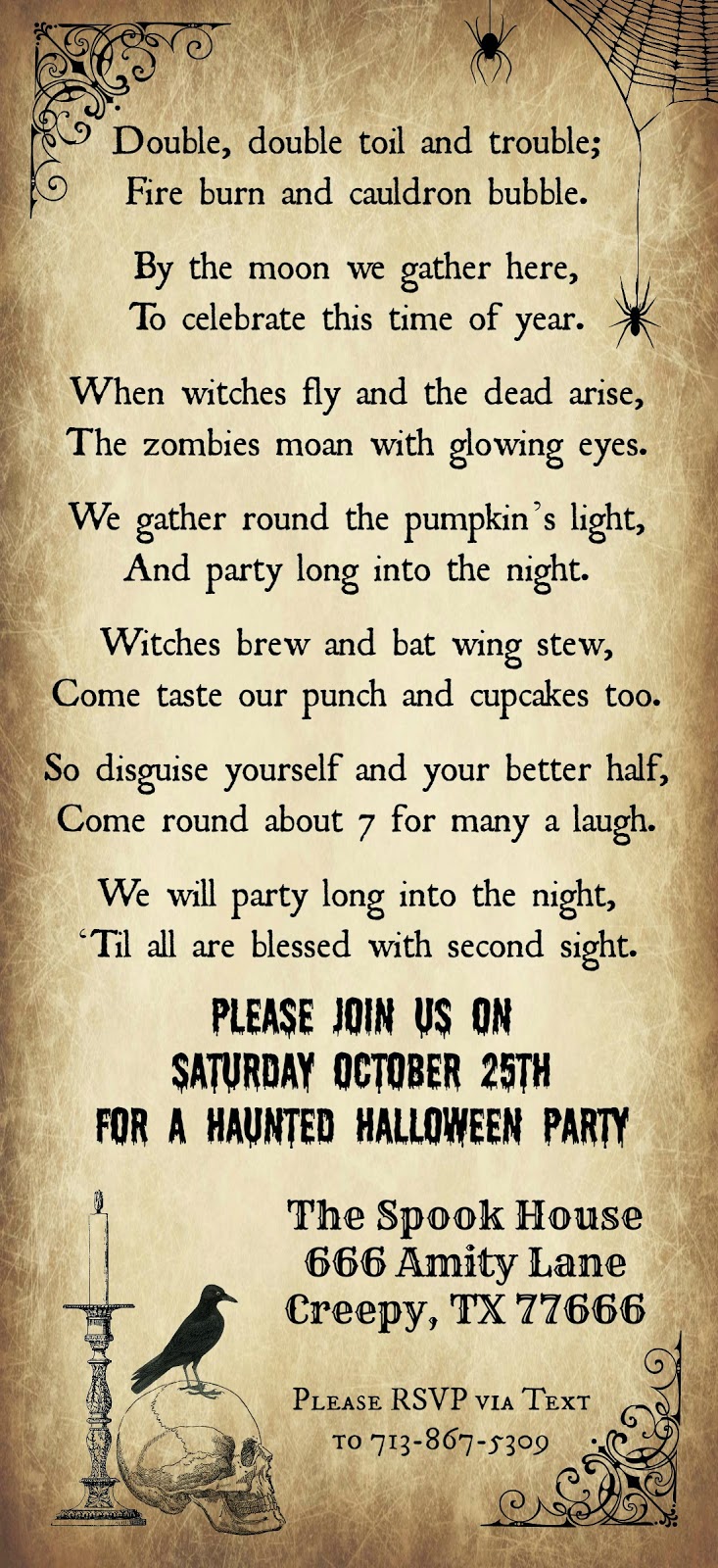 Party invite Poems