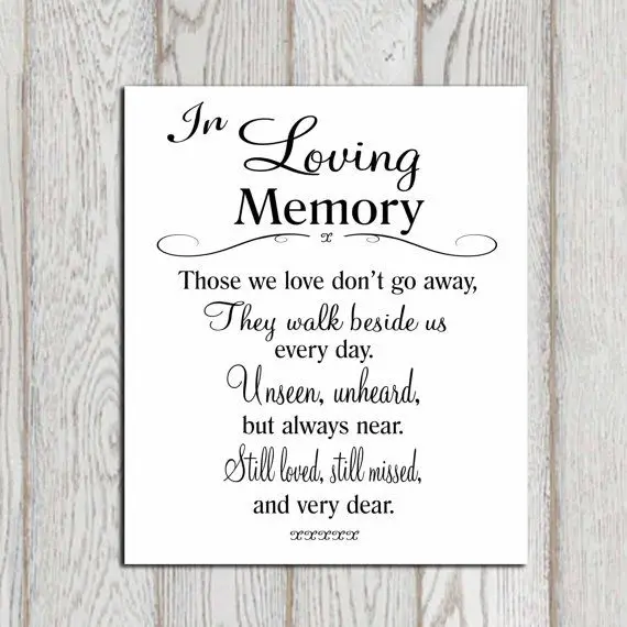 Wedding Remembrance Poems