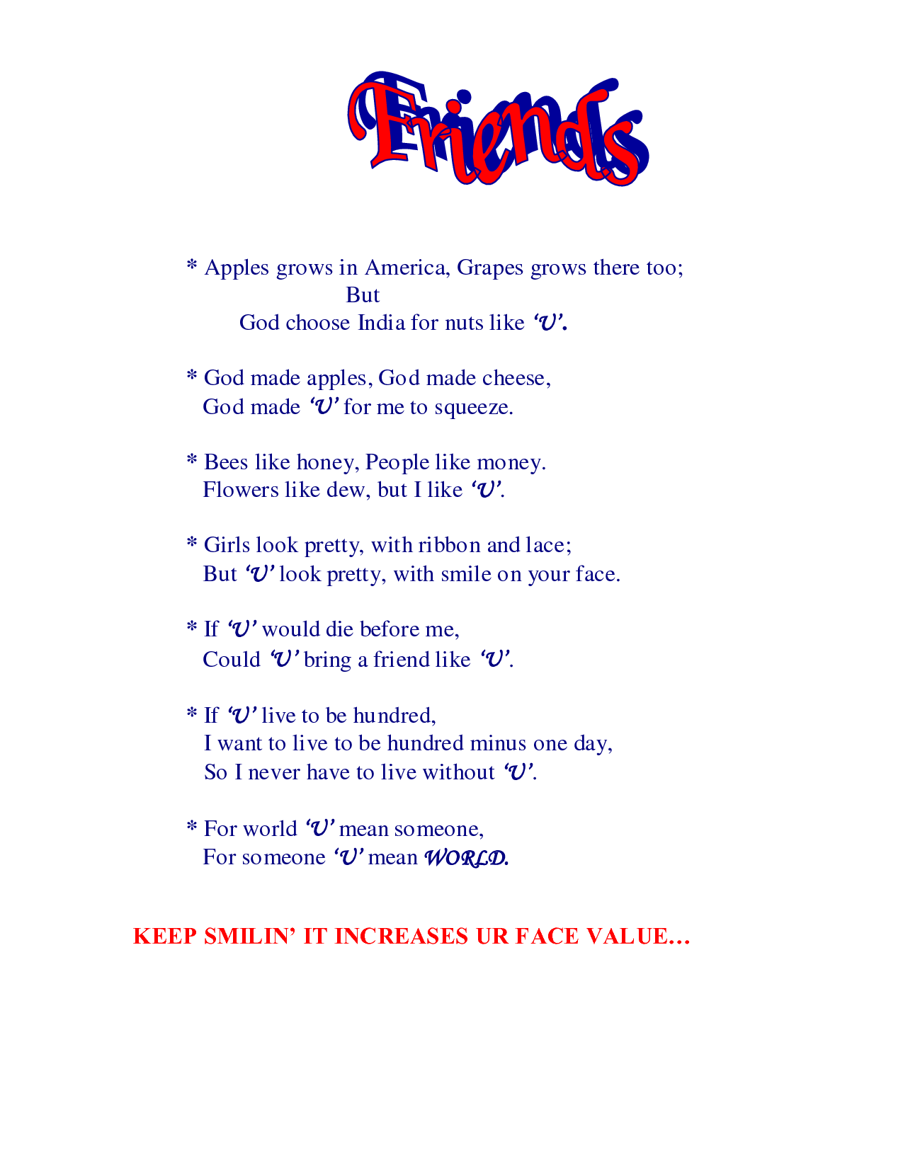 Friend Poems Friend Poems