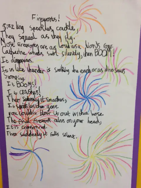 The poem uses an extended metaphor, which begins in image