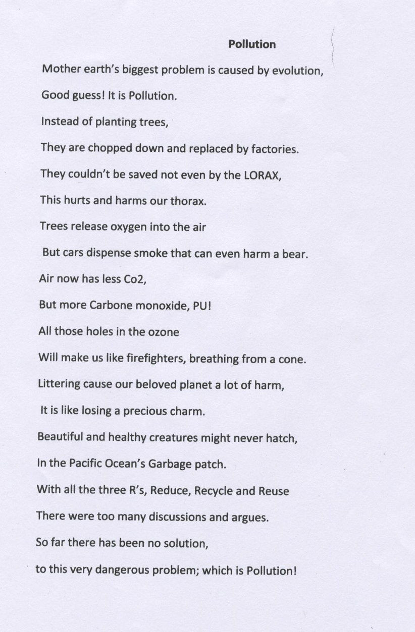 Pollution Poems