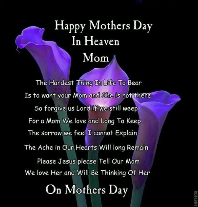 Happy Mothers Day In Heaven Poems