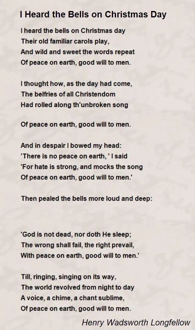 Christmas Bells Poem 