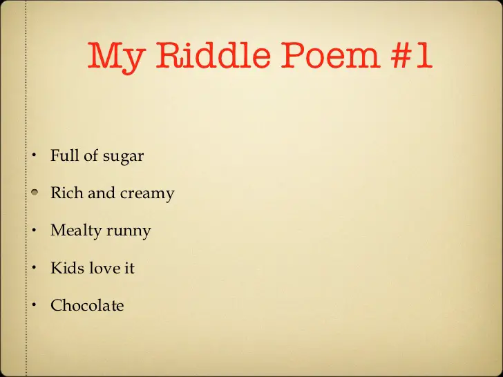 Riddle Poem Examples at Imogen Parry-okeden blog