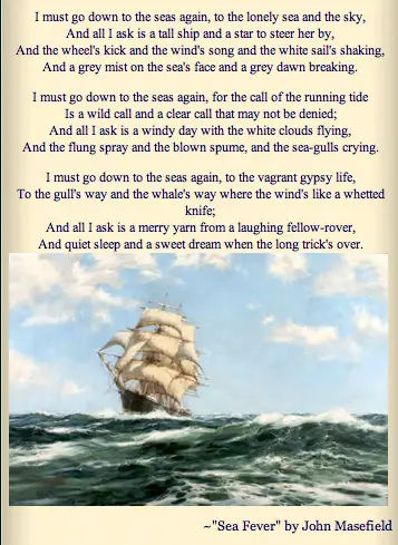 poem i must go down to the sea again