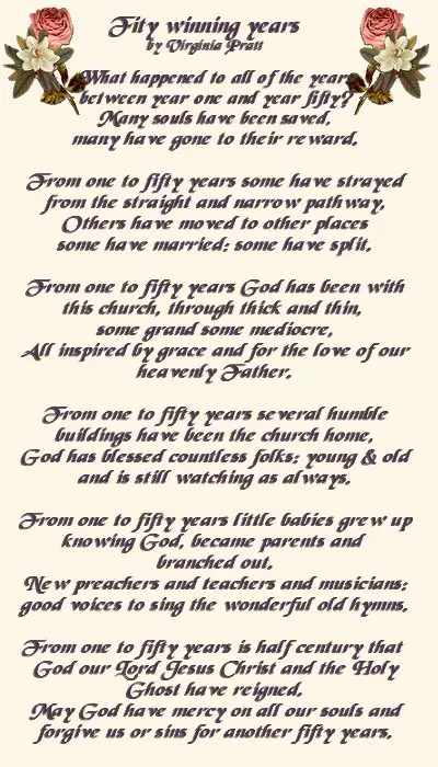 Church anniversary Poems Church anniversary Poems