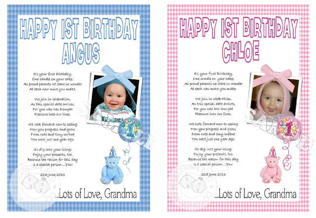 ideas for granddaughter's 1st birthday