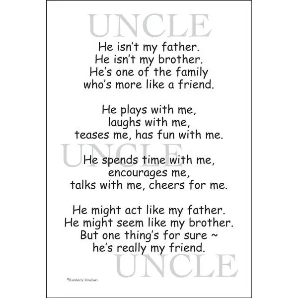 Uncle death Poems