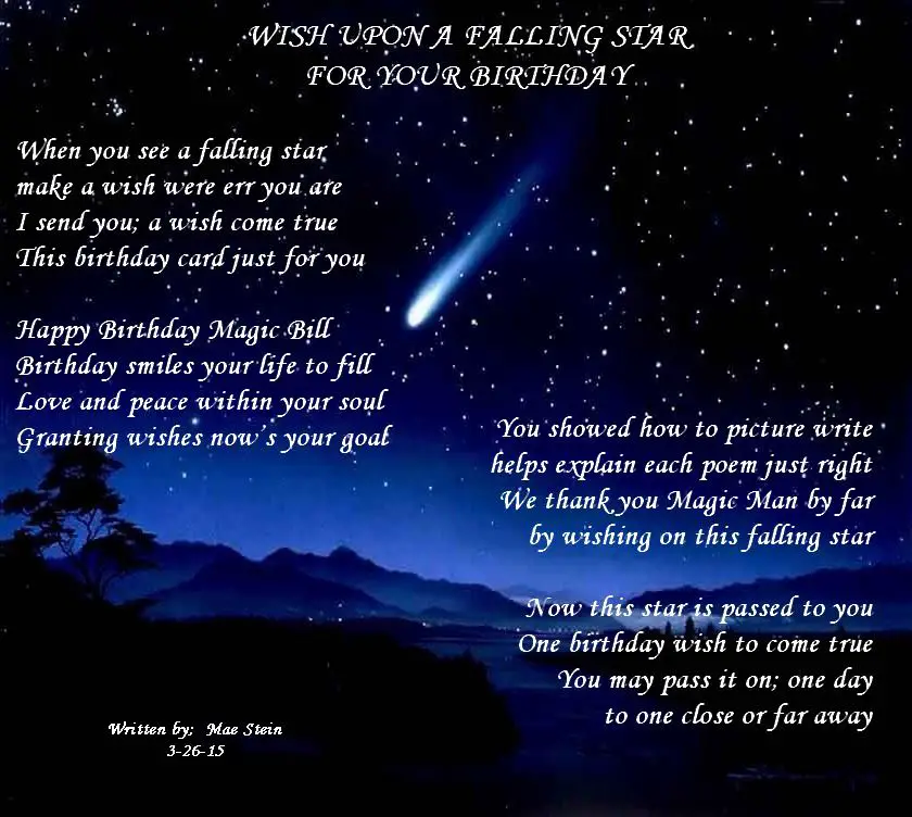 shooting stars poem