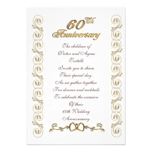 60th wedding anniversary Poems