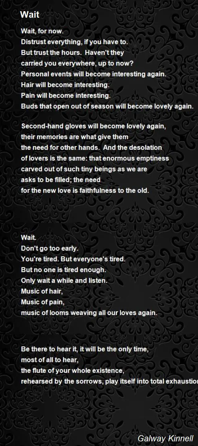 Galway kinnell Poems