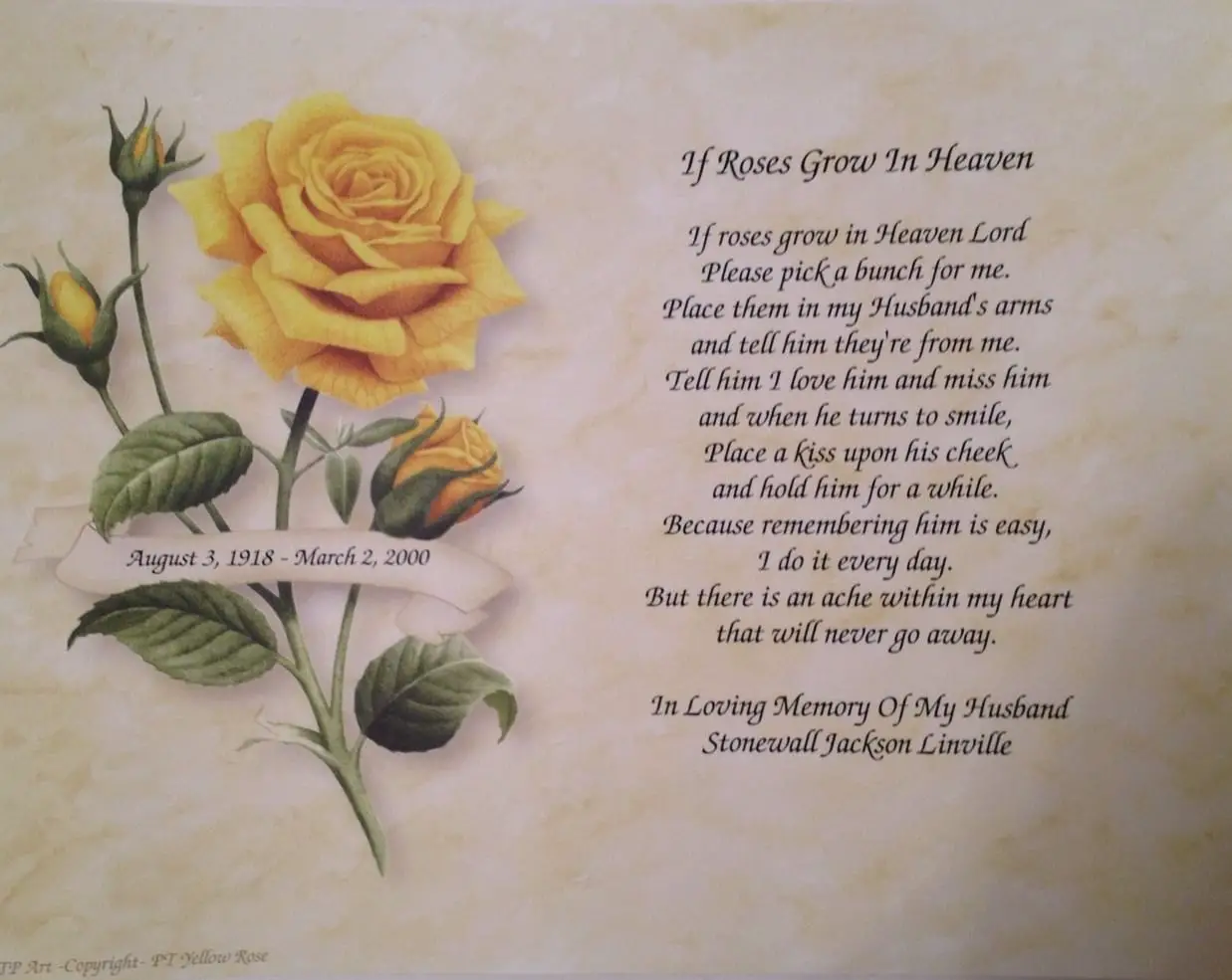 Husband Funeral Poems